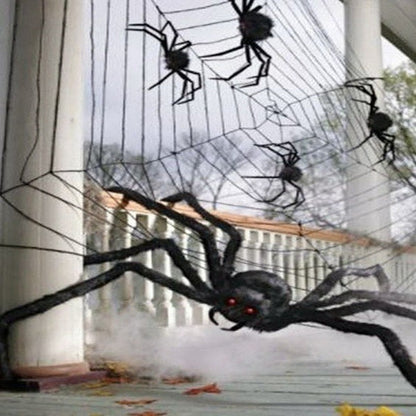 Halloween Aranha de Pelúcia Grande Decoração de Halloween de Terror Adereços de Festa Decoração Gigante de Aranha para Exterior Brinquedo de Pelúcia de Aranha Preta de 30-200cm