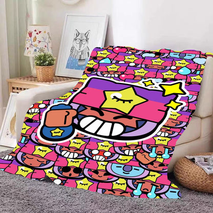 Game B-Brawl S-Stars FPS Strategy Blanket Design Lightweight  For Dorms, Naps, Living Room, Office,Sofa,All-Season