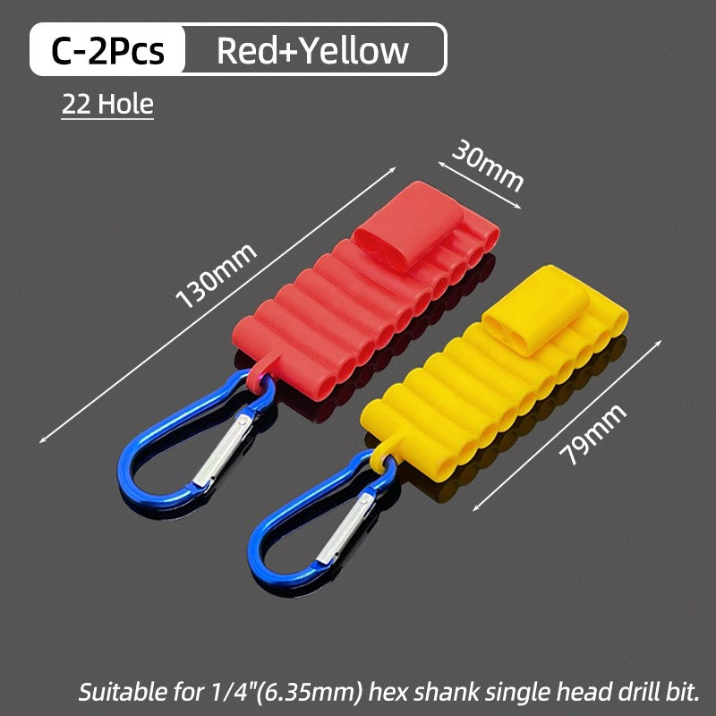 Suporte de Bits de Chave de Fenda Hexagonal de 1/4" Portátil Estojo Organizador com 10/22 Furos para Armazenamento de Bits de Broca para Cabeças de Chave de Fenda Ferramentas de Estojo