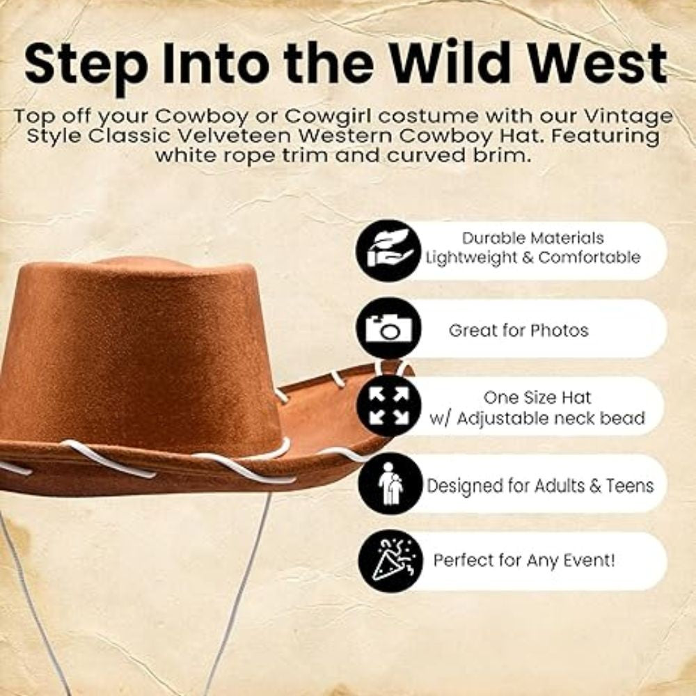 Fantasia Woody Jessie Cosplay Felt Hat Cap Adult Roleplay Props Fancy Dress Up Halloween Carnival Costume Accessories Gifts
