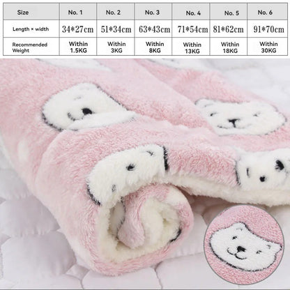 Tapete para animais de estimação de flanela macia cama de cachorro inverno engrossar cobertor quente para cães e gatos filhote de cachorro dormir capa toalha almofada para cães pequenos médios grandes