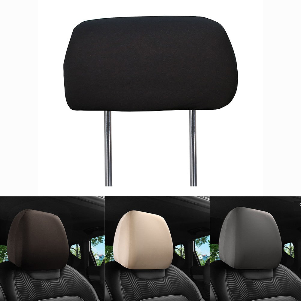 1Pcs Black Premium Cloth Headrest Cover For Car, Truck, SUV, Auto Universal Fit Interior Decorative Parts