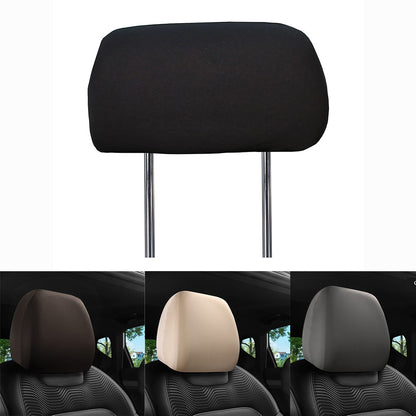 1Pcs Black Premium Cloth Headrest Cover For Car, Truck, SUV, Auto Universal Fit Interior Decorative Parts