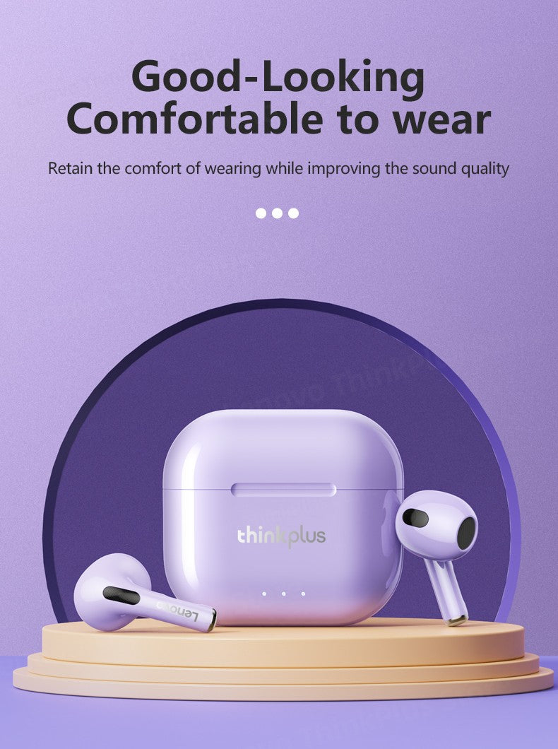 Lenovo LP40 Plus Bluetooth Earphones Wireless Headset Noise Reduction Headphones 230mAh HiFi Stereo Sports Earbuds With Mic