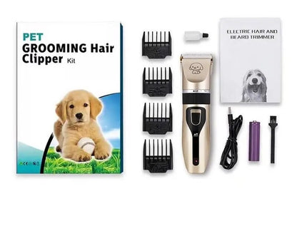 Máquina de Tosa para Cães e Gatos, Tosquiadeira para Animais de Estimação (Cães/Gatos/Coelhos), Aparador de Pelo, Barbeador, Conjunto Profissional Recarregável sem Fio
