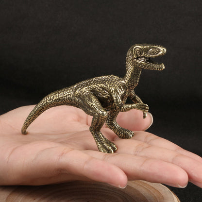 Dinossauro Alossauro Estegossauro Pterossauro Dimetrodon Diplodoco Estátua Decoração de Mesa de Escritório Jurássico Estatueta de Cobre 12 Estilos