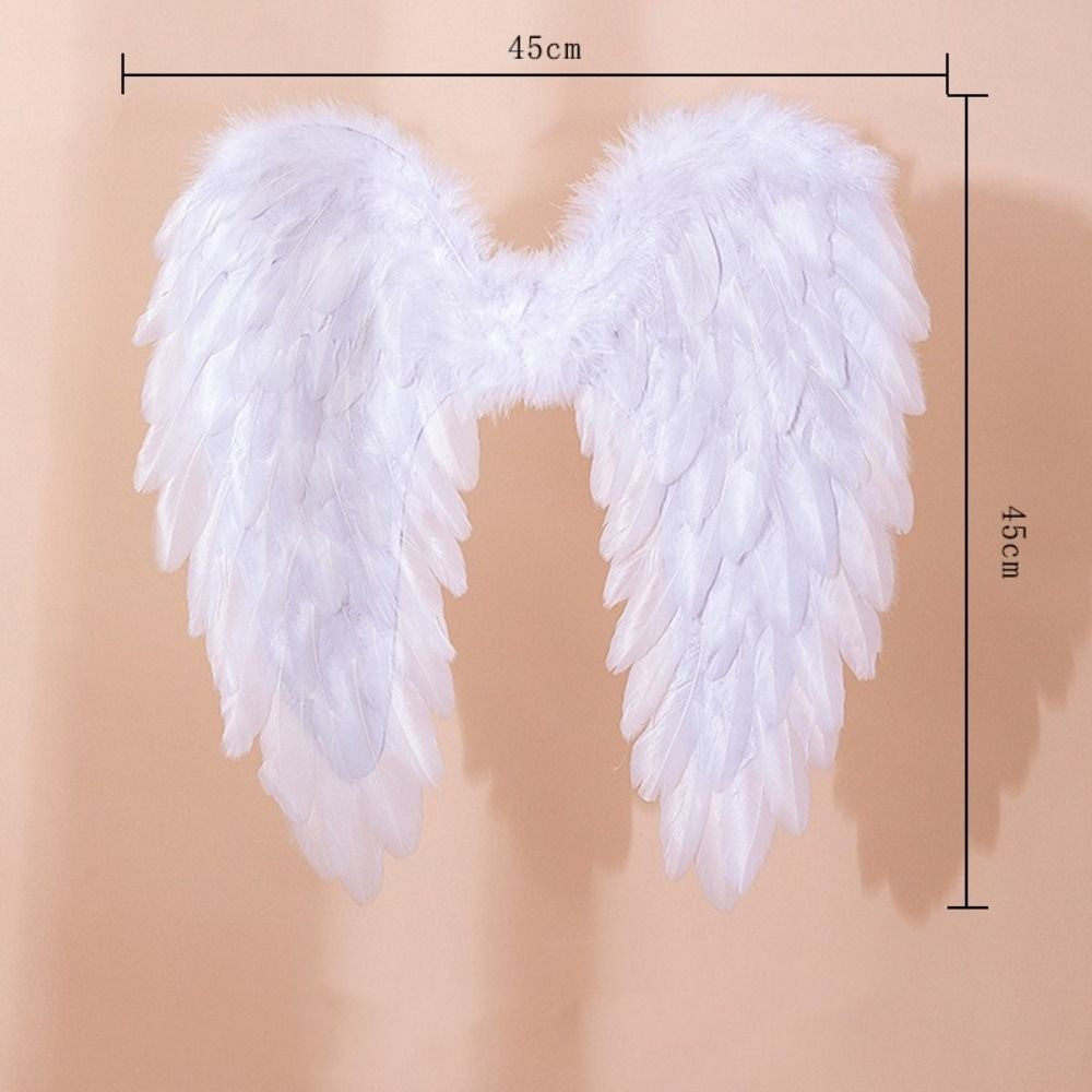 Children Adult Angel Devil White Black Feather Wings Fallen Angel Cosplay Little Wings Halloween Carnival Birthday Party Costume