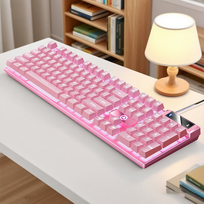 YINDIAO K500 Teclado com Fio para Jogos Notebook Desktops PC Acessórios de Escritório Teclados Gamer de Perfil Baixo com Teclado Numérico
