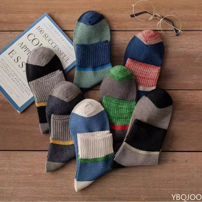 7 pairs of socks for men midsole autumn winter thick warm odor proof sports long socks versatile casual socks