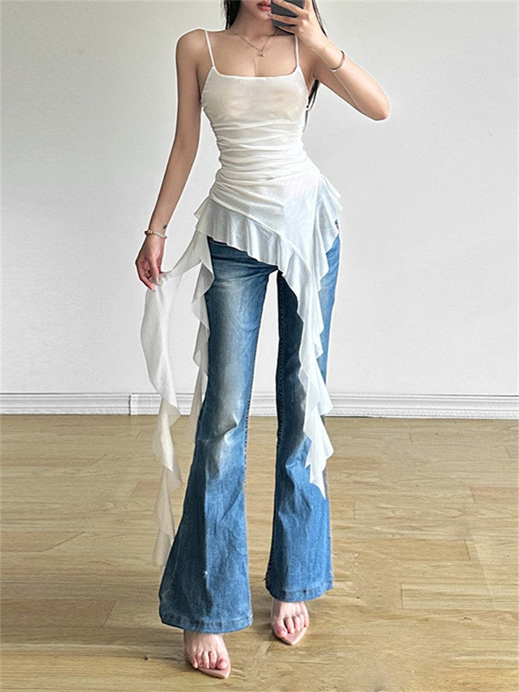 Nibber 2024 Summer Sisters Party Gradient Retro Ruffles Sweet Gentle Sexy Hot Co