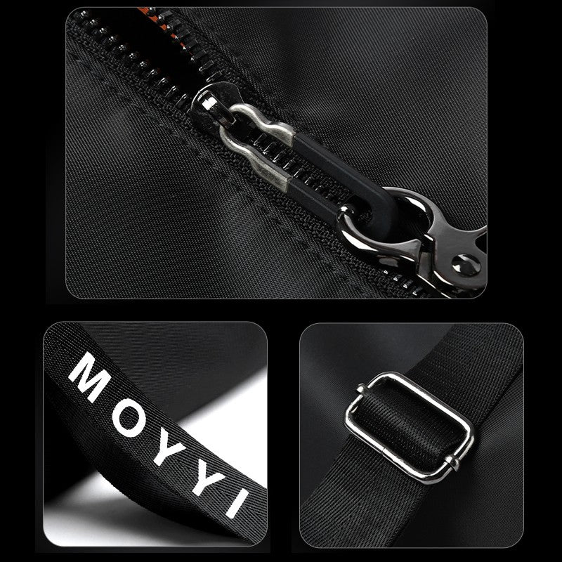 Men's Trendy Messenger Shoulder Bag Student Sports Waterproof Crossbody Sling Bags Leisure Design for Outdoor Solid Lightweight