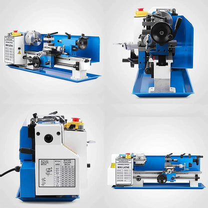 Máquina de torno para metal CJ0618 Mini 0-2500 RPM, velocidade variável, de bancada, multifuncional, de precisão, em metal