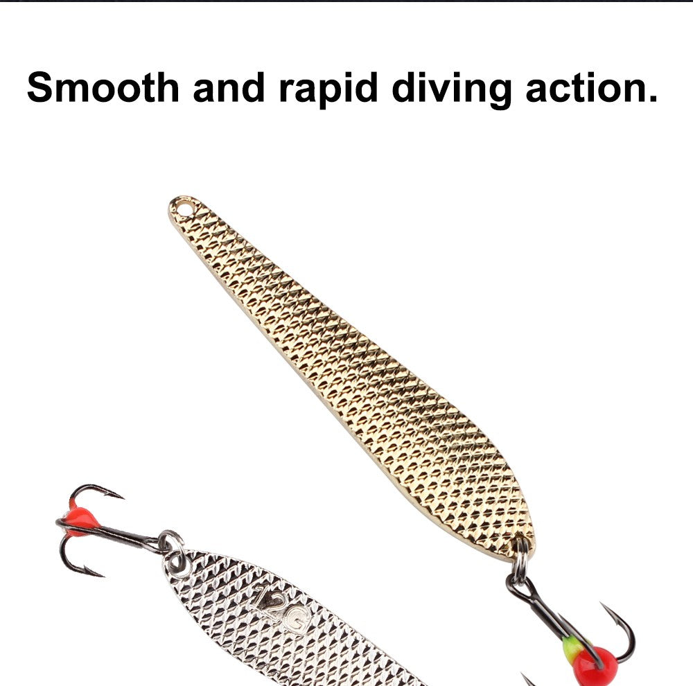 Isca de Pesca no Gelo FTK 7g/12g 55mm/70mm Isca Dura de Pesca Anzol Triplo Colher de Metal Balancim Wobbler Pesca
