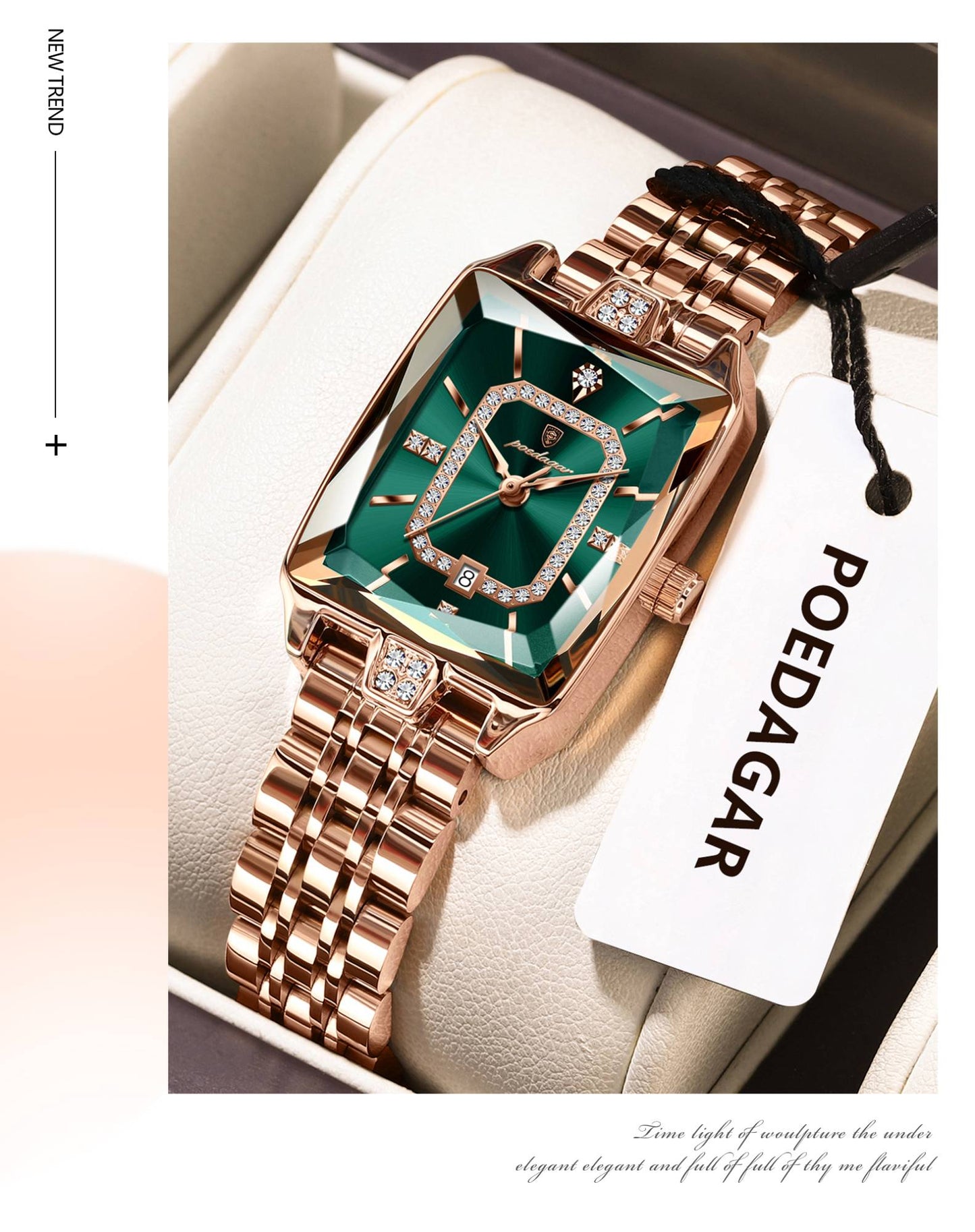 POEDAGAR Luxury Brand Ladies Wristwatch Waterproof Stainless Steel Date Women Watch Casual Fashion Quartz Women’s Watches Reloj