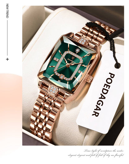 POEDAGAR Luxury Brand Ladies Wristwatch Waterproof Stainless Steel Date Women Watch Casual Fashion Quartz Women’s Watches Reloj