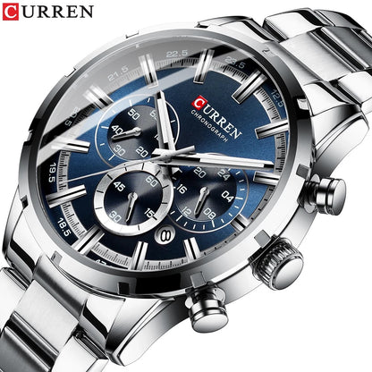 Relogio Masculino CURREN Hot Fashion Mens Watches Top Brand Luxury Wrist Watch Quartz Clock Watch Men Waterproof Chronograph