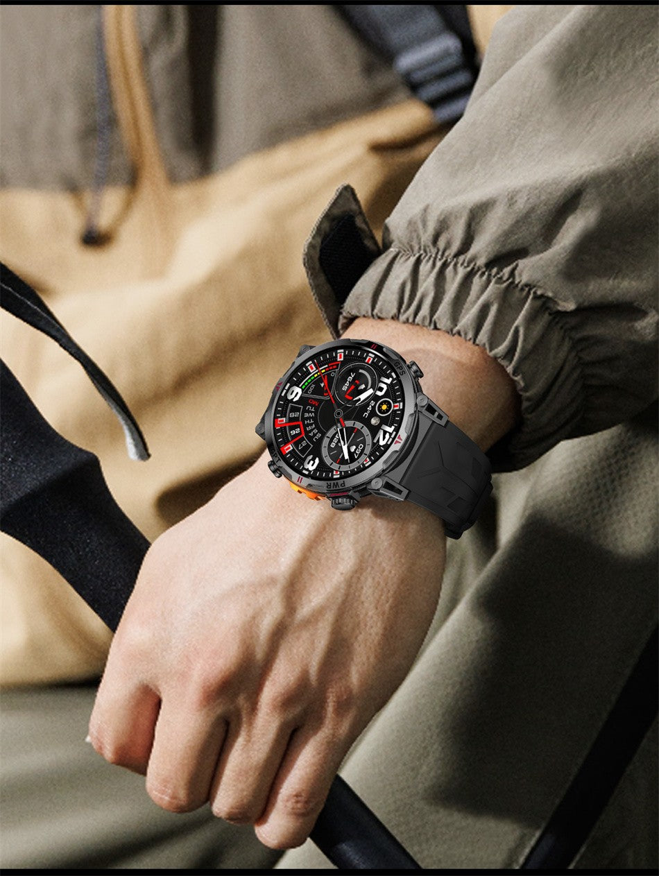 2026 Novo Smartwatch Esportivo Masculino para Áreas Externas com Voz Inteligente GPT GPS Integrado Bússola Barômetro Chamada Bluetooth Natação Impermeável