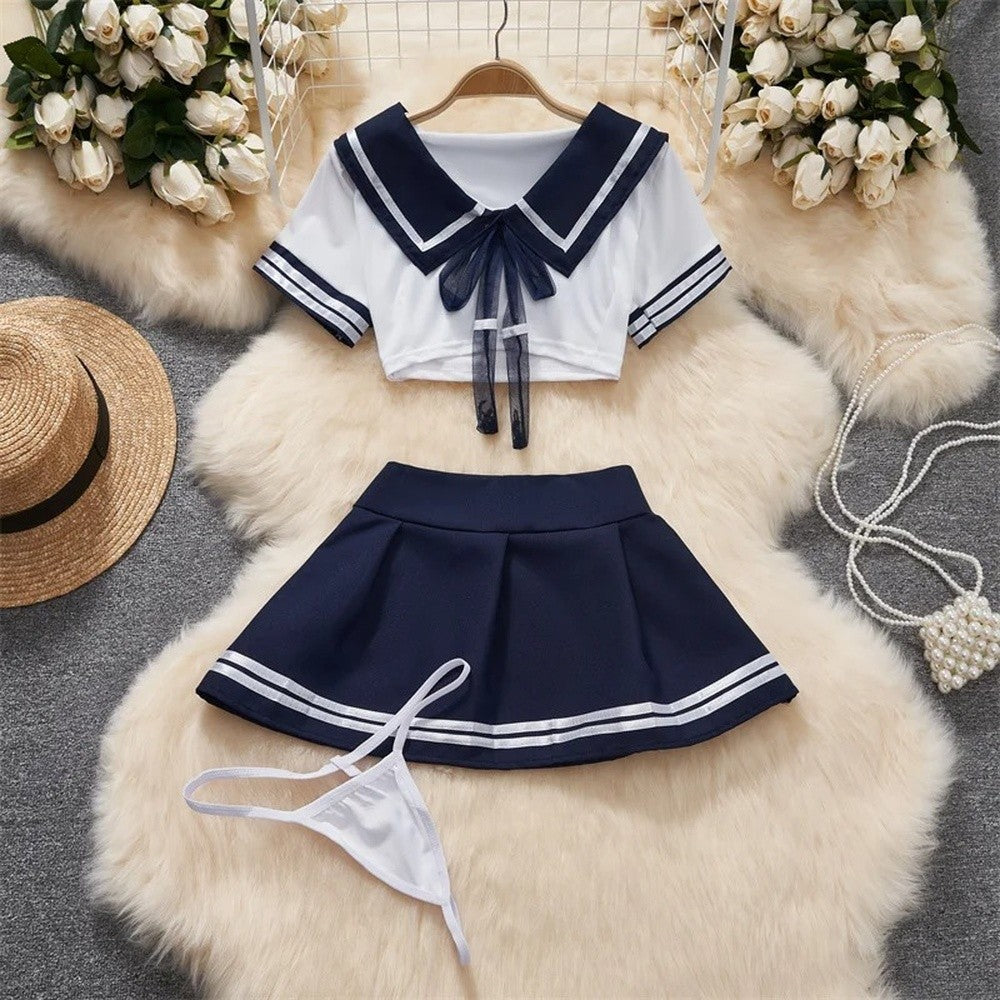 Bunny Complete Maid Cosplay Costume Set Ruffle Cosplay Vacation Halloween Outfit Halter Dress Set Outfit Costume Play Occasions