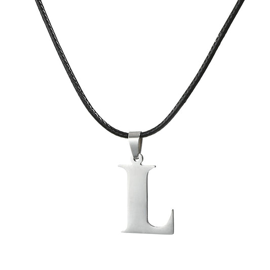 New Stainless Steel A-Z Alphabet Initial Necklace 26 English Letter Necklace For Men Women Personalize Jewelry Gifts