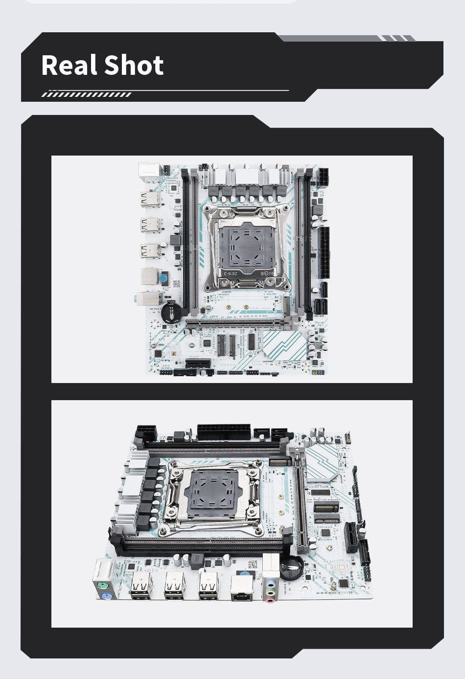 Conjunto de placa-mãe MOUGOL X99 com Xeon E5 2680 V4, DDR4 32G (2*16G) 2133MHz RAM de canal duplo, pino TPM2.0 para componente de computador para jogos