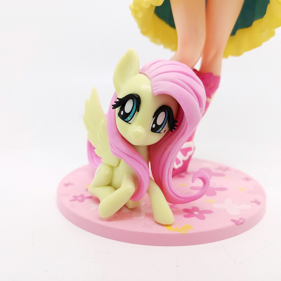 My little Pony Bishoujo Rarity Sunset Shimmer Applejack Twilight Sparkle Pinkie Pie Anime PVC Action Figure Toy Collection Doll