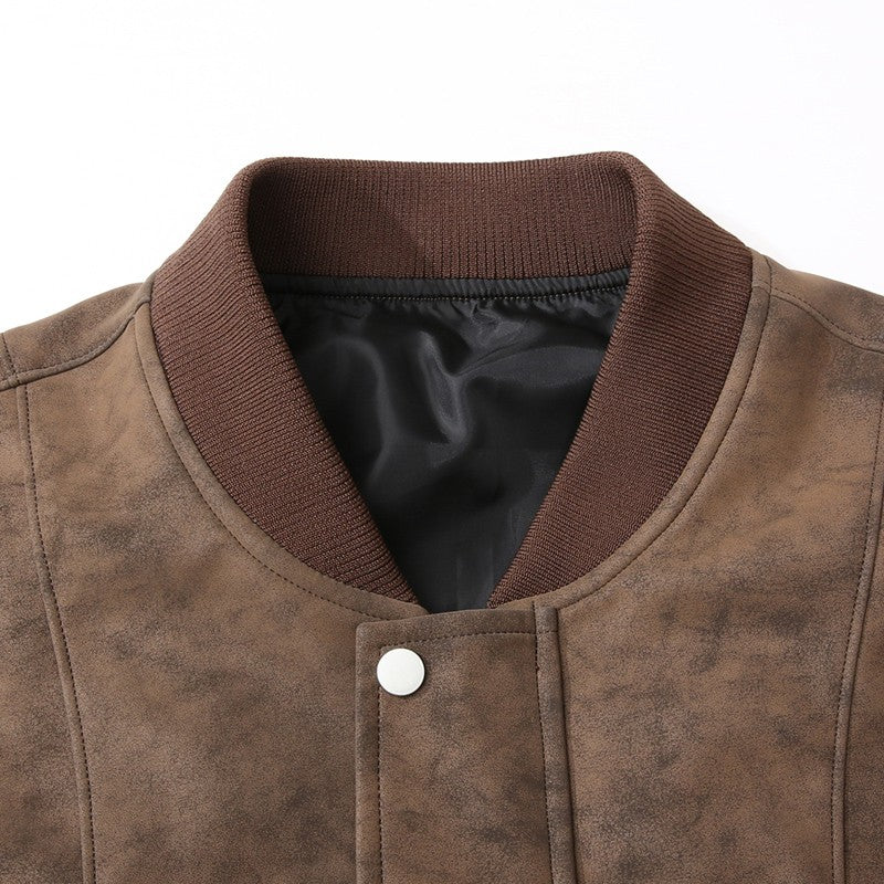 Leather Jacket Men Suede Coats Spring Windbreaker Oversized 6XL 7XL 8XL Plus Size Street Moto Autumn Brand Waterproof Softshell