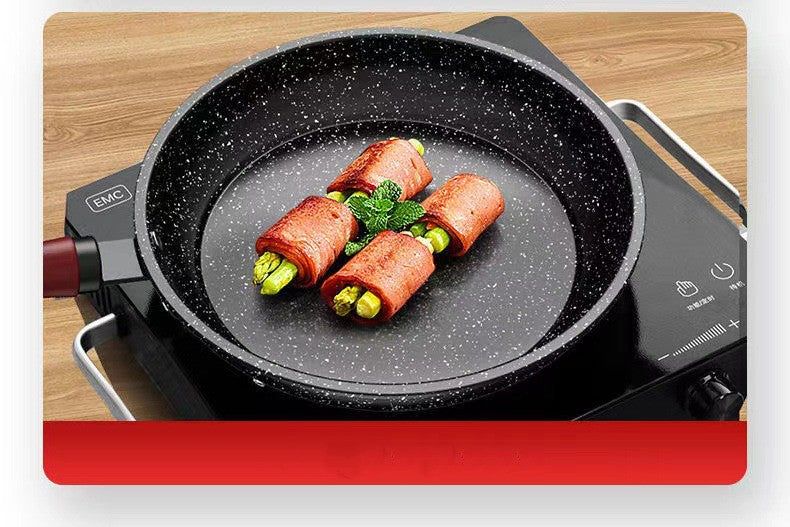 30cm Frying Pan Wok Pan Non-Stick Pan With Cover Household Kitchen Utensils Induction Gas Stove Universal Pot Steak Pancake Pan