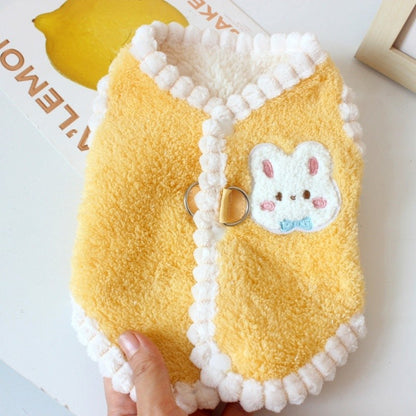 Roupas de cachorro de lã de outono Colete de cachorro com estampa de coelho Moda Moletom de cachorrinho Quente Colete de gato Pulôveres Moletons de estimação Fantasia de chihuahua