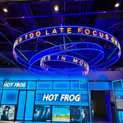 Custom Round Neon Sign Light up Letter Sign Bar Store Neon Sign Business Name Sign Personalized Business Name Logo