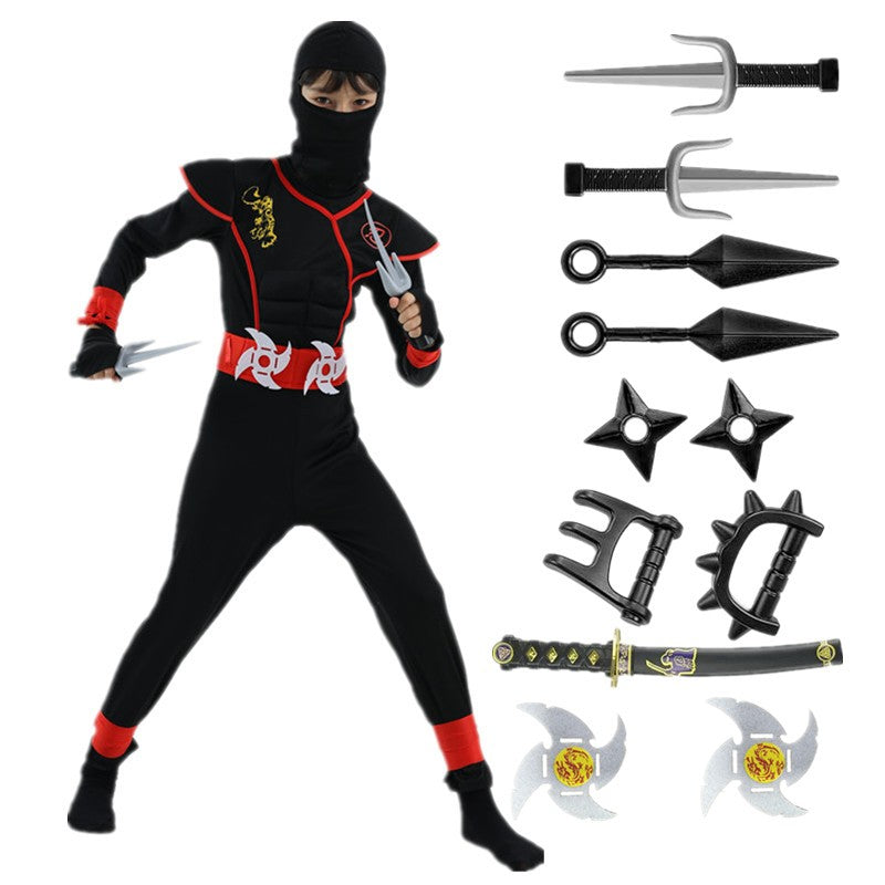 Kids Halloween Ninja Costume, Ninja Costume for Boys, Teen Halloween Costumes for DressUp Themed Party Ninja Toy Birthday Gift