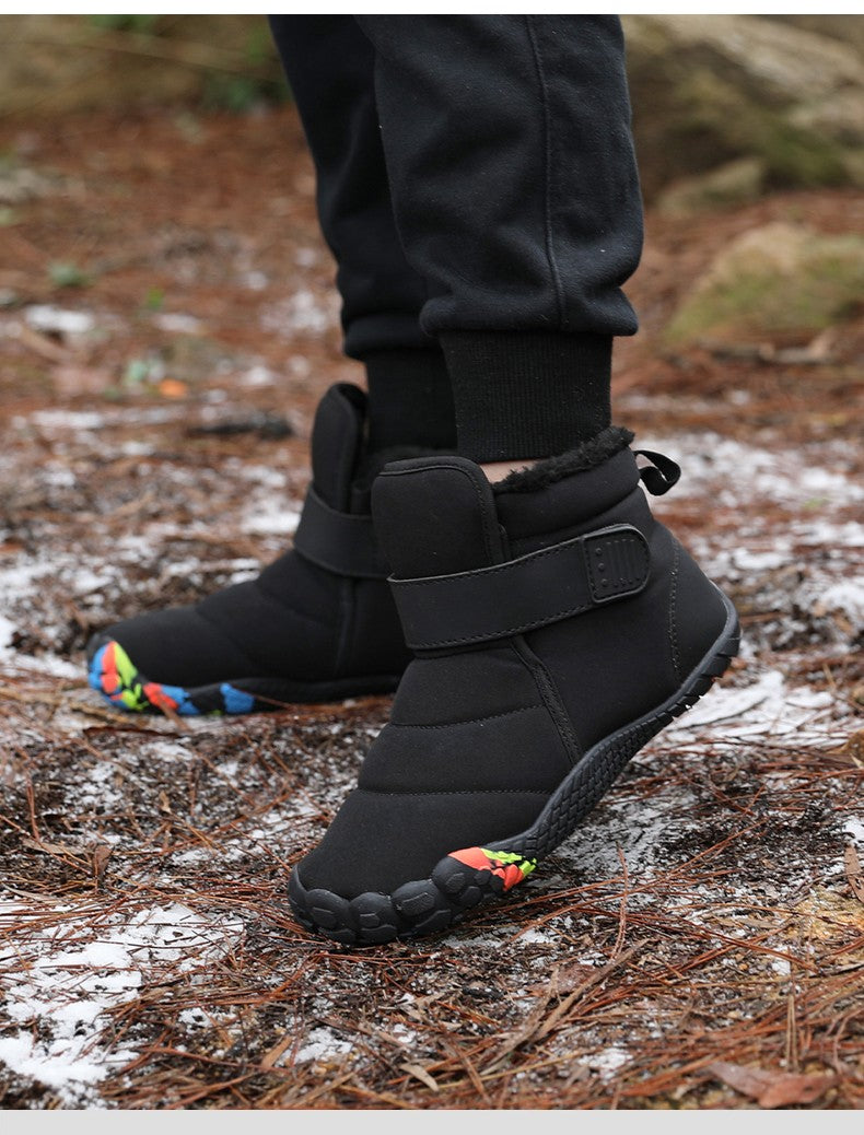 Kids 2025 New Wide Toe Barefoot Snow Boots Boys Girls Winter Minimalist waterproof Sneakers Girls Boys Non-Slip Warm Snow Boots