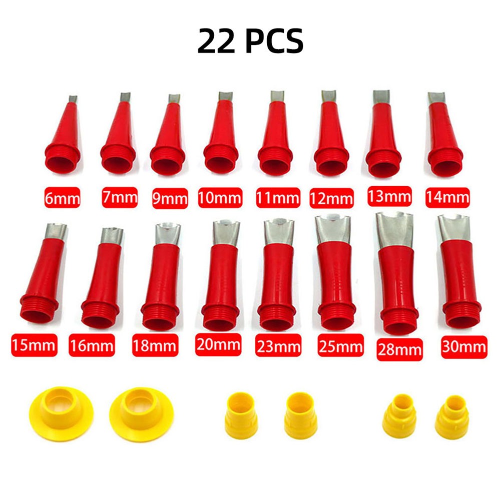 22 PEÇAS Bicos Aplicadores de Calafetagem de Aço Inoxidável, Ferramenta de Acabamento de Calafetagem para Vedantes de Silicone e Cola, para Juntas de Pias de Cozinha e Banheiro