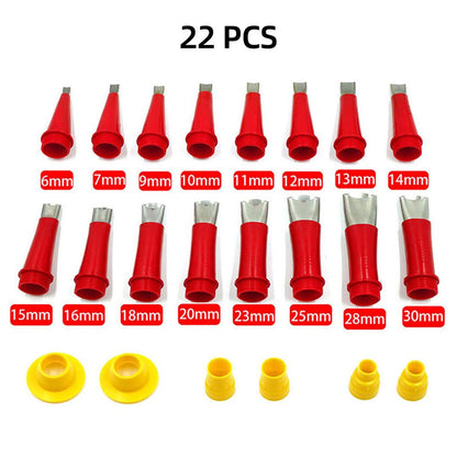 22 PEÇAS Bicos Aplicadores de Calafetagem de Aço Inoxidável, Ferramenta de Acabamento de Calafetagem para Vedantes de Silicone e Cola, para Juntas de Pias de Cozinha e Banheiro