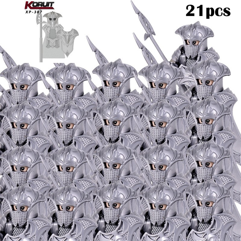 Lord of the Rings Elfos Orcs Exército Anões Rohan Mini Bonecos de Ação Blocos de Montar Brinquedos para Crianças Presente de Aniversário
