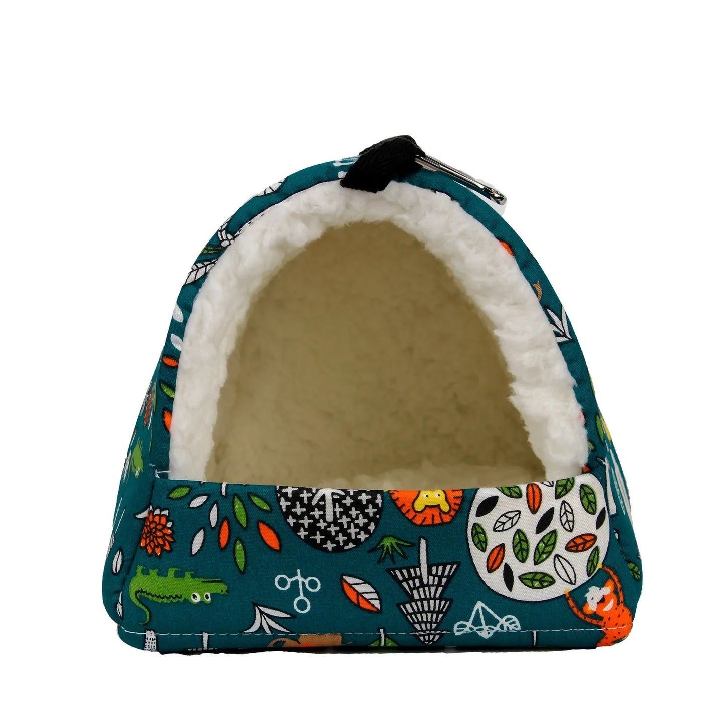 1 peça Cama de pássaro com estampa fofa Mini gaiola Coelho Esquilo Tapete Porquinho-da-índia Ninho Casa de hamster Cama de dormir para animais pequenos Gaiola suspensa para animais de estima
