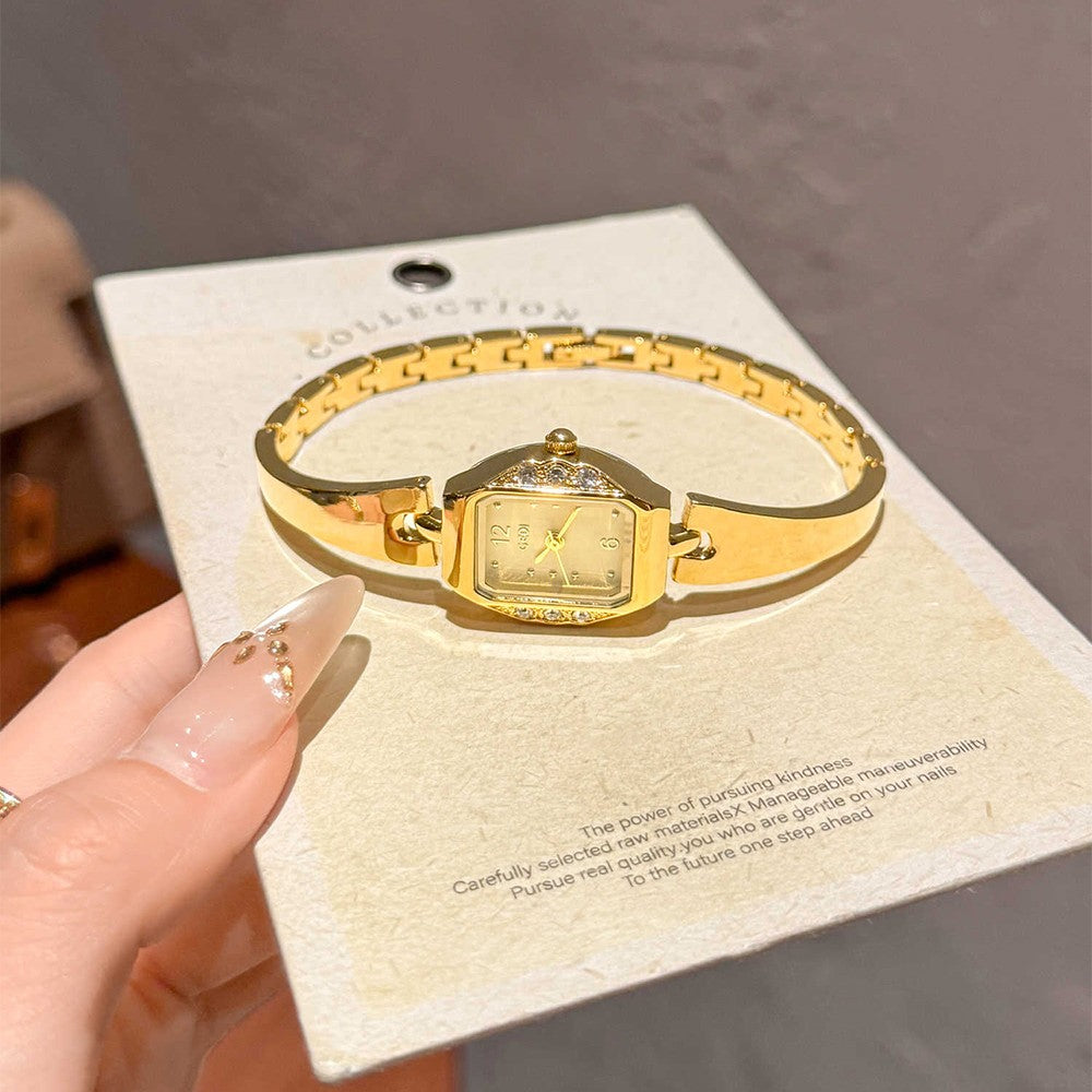 GEDI Square Watch Woman Gold Silver Small Dial Fashion Quartz Women's Wristwatches Ladies Luxury Vintage Bracelet Watch Gifts