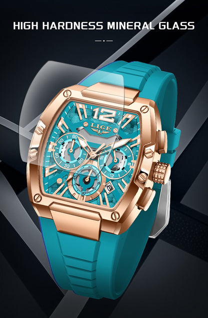LIGE Men Watch Fashion Top Brand Luxury Silicone Military Watch Men Casual Sports Waterproof Date Quartz Wristwatches For Men