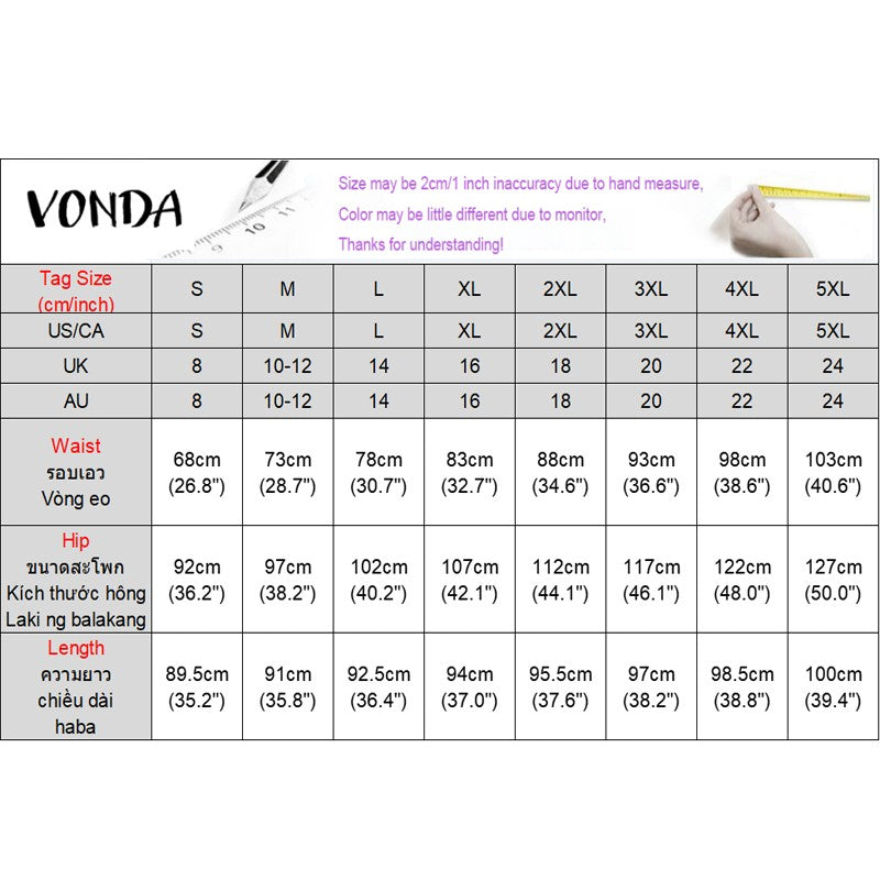 Plus Size 5XL VONDA Women Office Maxi Long Skirts 2024 Fashion Elegant Printed Skirts Casual Loose Ruffle Party Bottoms Baggy