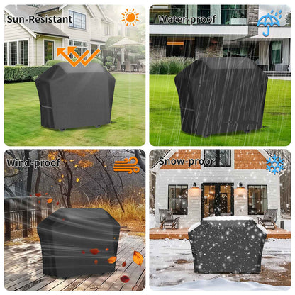 Outdoor BBQ Grill Covers For Charcoal & Gas Grills Waterproof Anti-Dust Weather-Resistant Anti-UV Heavy Duty Barbecue Cover