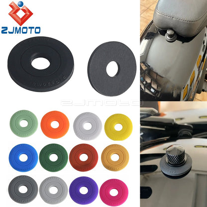 Para Harley Mount Seat Borracha Junta Fixação Motocicleta Para-lama Traseiro Assento Anel Espaçadores 10mm CVO Softail Touring Dyna Sportster XL