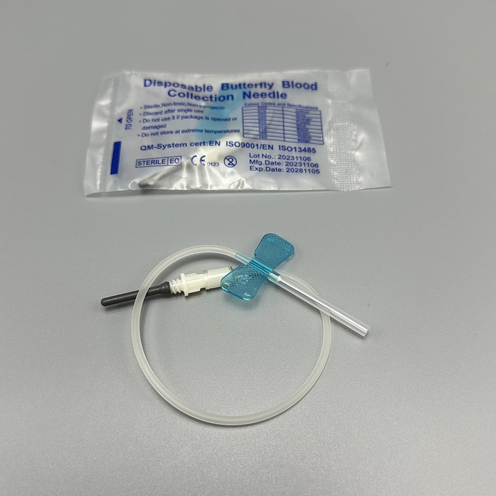 50 unidades/lote Agulha de Coleta de Sangue Borboleta Descartável tipo asa dupla Agulha de Coleta de Sangue Sala de Cuidados para Animais de Estimação Gatos Cães Animais