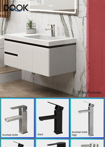 Bathroom Faucets Hot and Cold Mixer Faucets Vanity Bathroom Kitchen Deck Mounted Bathroom Sink Faucets?hose not include?