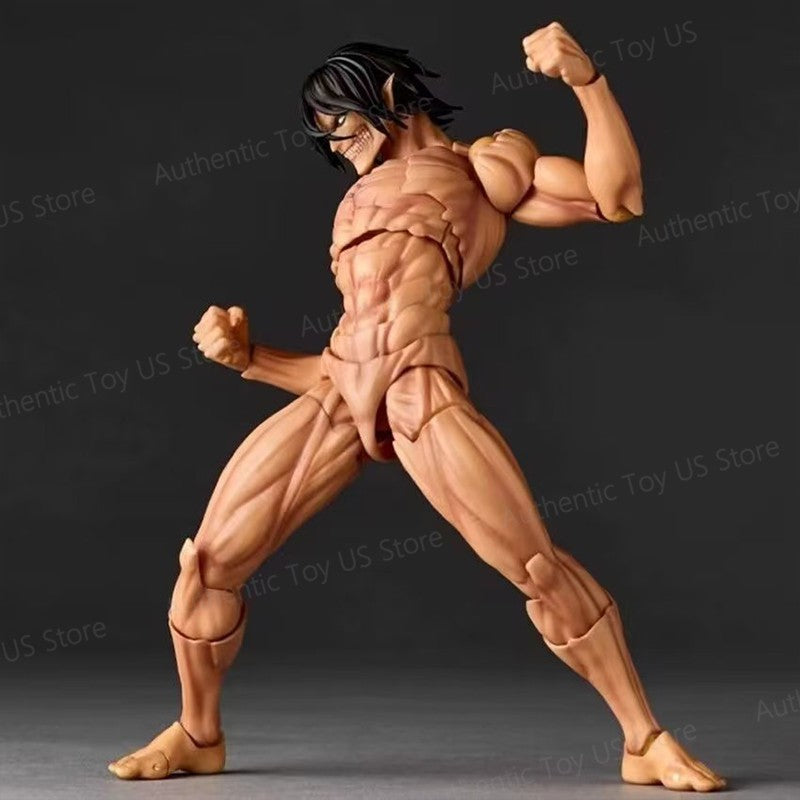 Attack on Titan Eren Jaeger Action Figure Revoltech Amazing Yamaguchi Eren Yeager Model Toys Figures Movable PVC Collection Doll