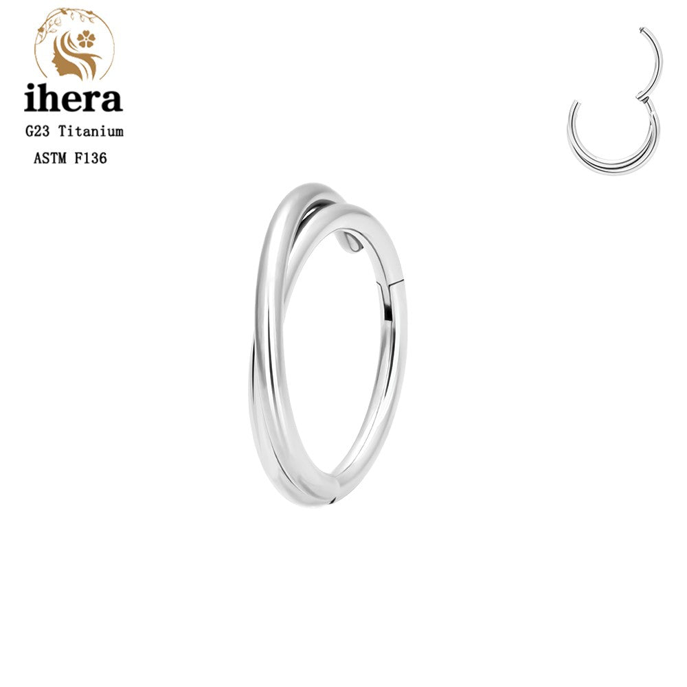 G23 Titânio Anel de Nariz Clicker Orelha Cartilagem Tragus Hélix Daith Brincos Redondos Argolas Zircônia Cúbica 16G Segmento Articulado Joia de Piercing Corporal