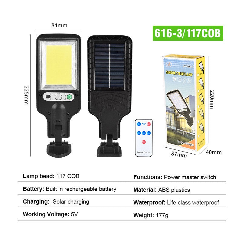 1-5 Pack Solar Street Lights Outdoor Waterproof Motion Sensor Wall LED with 3 Lighting Mode Solar Powered Lights for Garden