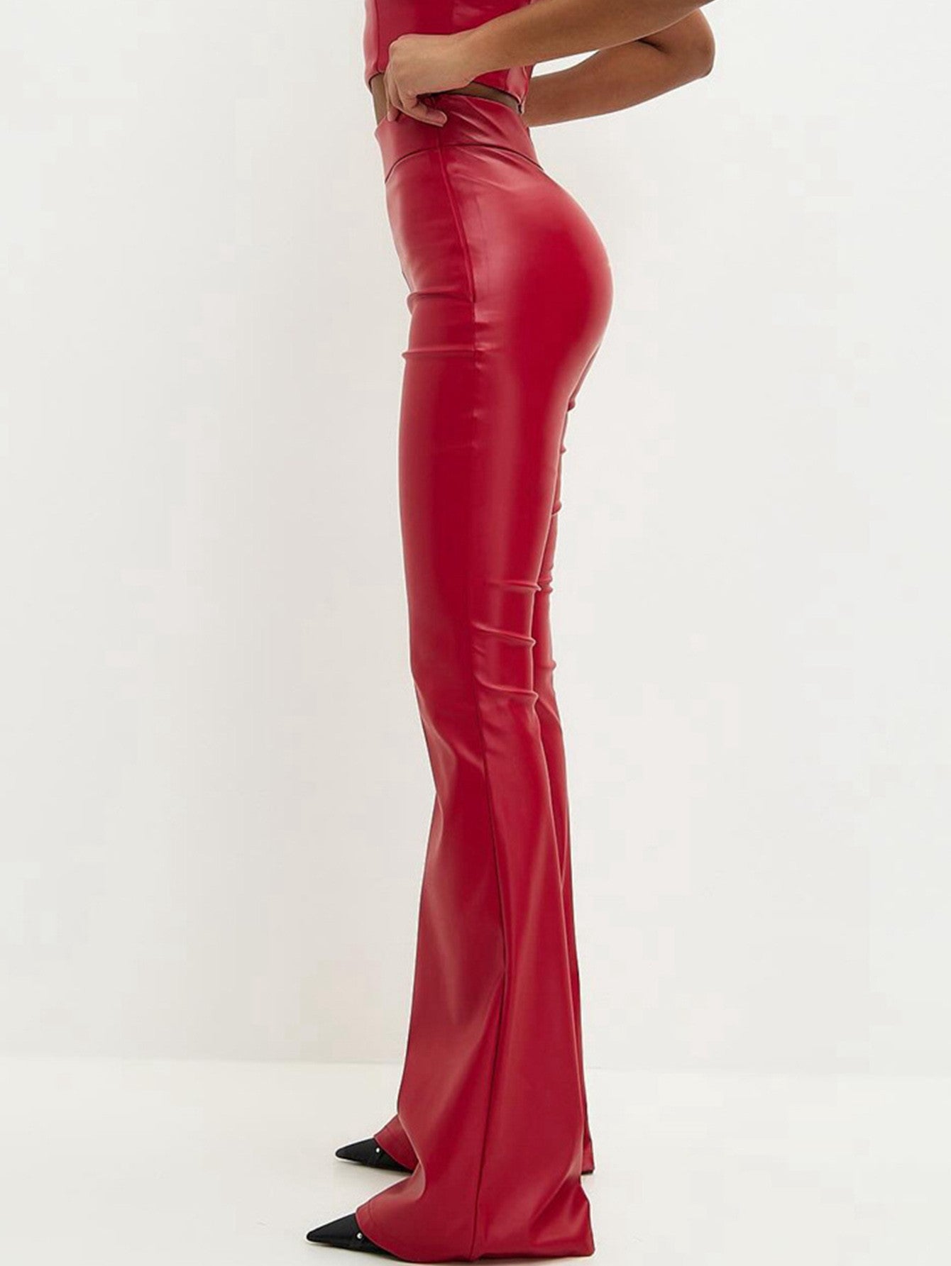 Sexy vintage black leather pants women new High Waist y2k Leather Club party streetwear pants fashion Slim harajuku PU trousers