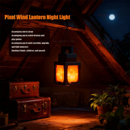 16 Color Wall Mounted Night Light with Remote Rechargeable LED Bedside Lantern Pixel Lantern Mood Light for Kids Bedroom Living