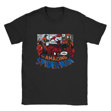 Vintage Spider-Man Comic Retro Comic Men Print T Shirts Merch Spiderman Loose Tees for Men Women Cotton Harajuku Y2k T-shirts