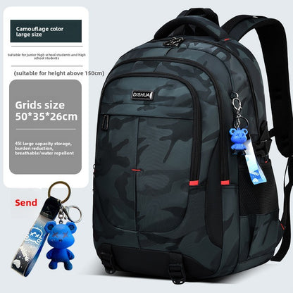 Mochila de camuflagem nova 2025 para viagem ao ar livre, para homens, 2 tamanhos, para o sexo masculino, mochila escolar de alta capacidade para universitários e meninos