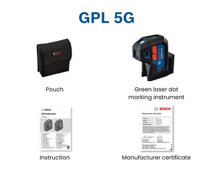Laser Bosch GPL 3G 3 Pontos Nivelamento Automático GPL 5G 5 Pontos Nível a Laser de Alinhamento Instrumento Profissional Laser de Pontos Verde